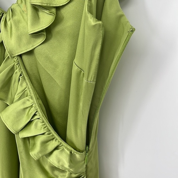 Cinq a Sept 100% Silk Petunya Ruffle Silk Dress in Prickly Pear 6 New with tags! - Picture 7 of 11